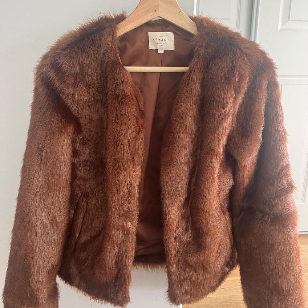 Suzanne Faux Fur Bomber Jacket